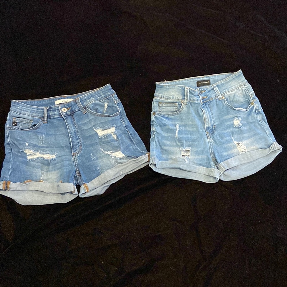 Ripped, Stretchy Jean Shorts - Bundle
